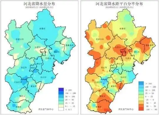 河北省九月降水情况_河北省汛期降水情况_承德历年降水数据对比